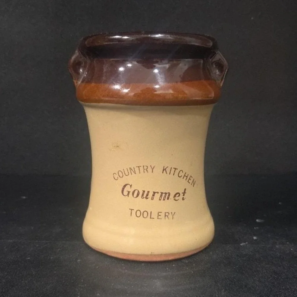Country Kitchen Gourmet Toolery Utensil Holder, Vintage Farmhouse Decor, Crock‎